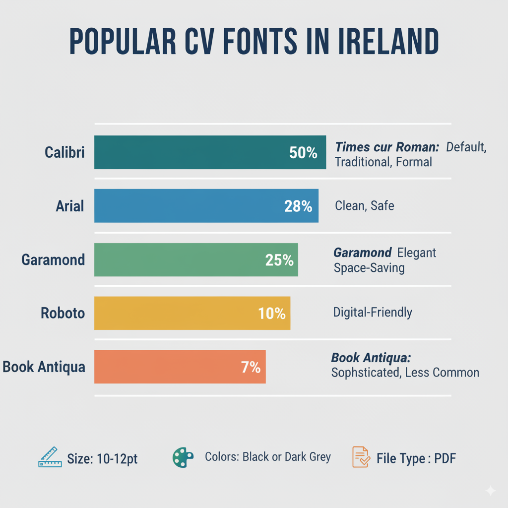 popular cv fonts in ireland