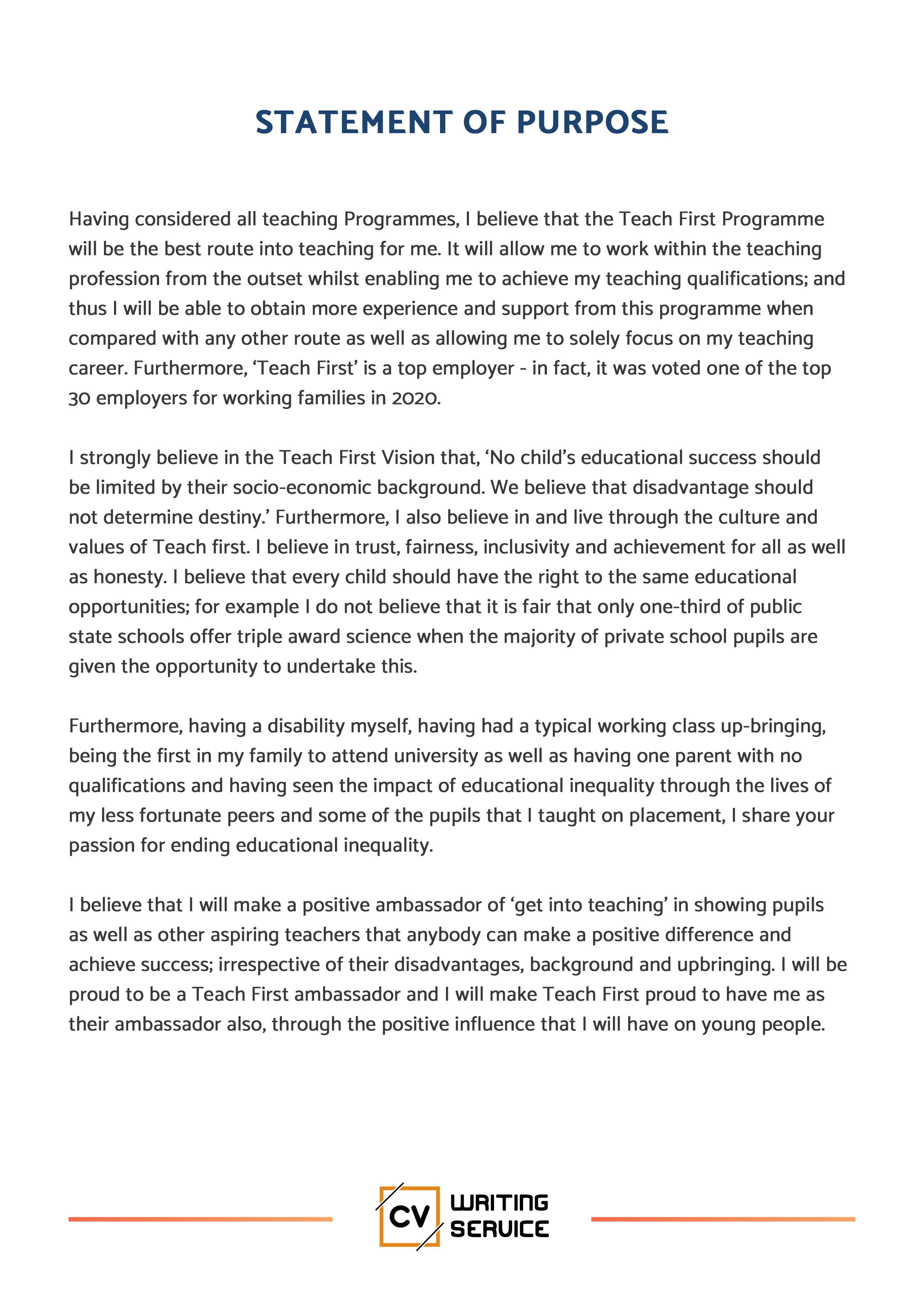 Personal Statement - Samples